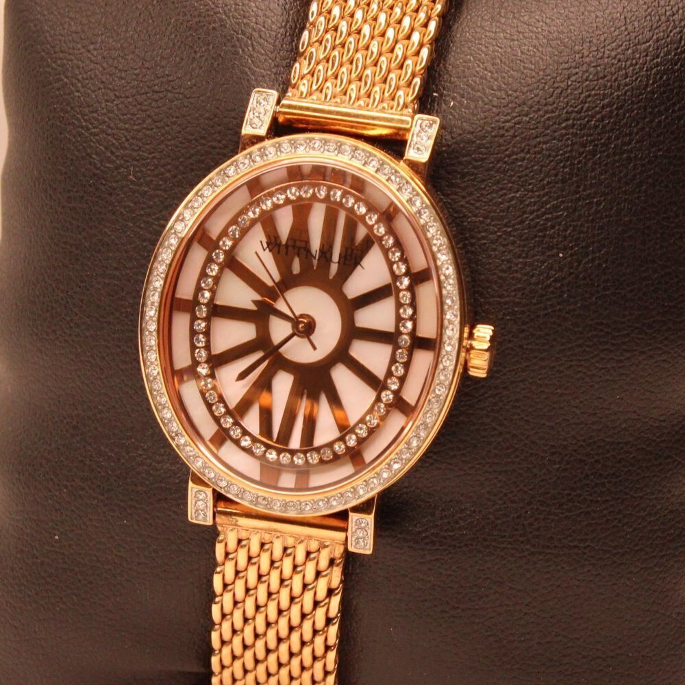 Wittnauer Women's Dress Watch Crystal Accents Rose Gold 28mm - Picture 7 of 12